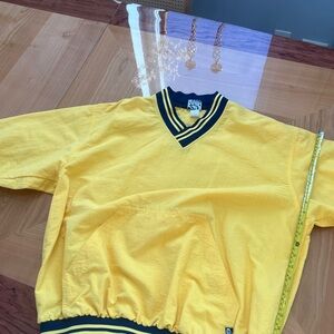 Yellow windbreaker with Black Trim